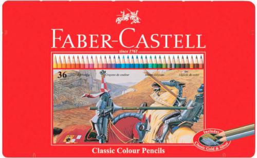 德國無毒FABER-CASTELL 36色油性色鉛筆/鐵盒 輝柏115846