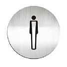 鋁質圓形貼牌-男生洗手間-#610410C