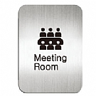鋁質方形貼牌-英文“會議室“-#612810S