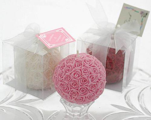 創意玫瑰花球蠟燭(10盒) 婚禮用品 結婚用品 婚禮小物 ht-0037