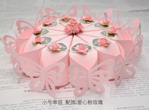100元 / 蛋糕喜糖盒(10個) 結婚用品 婚禮小物 禮贈品 ht-0090