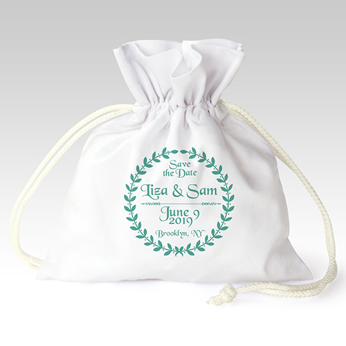 【客製化】超聯捷 染白純棉束口小物袋19.5*22CM 網版印刷 宣導品 禮贈品 S1-01041W