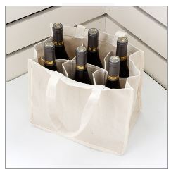 【客製化】332元/個 20個含1色印刷 超聯捷 本白客製帆布袋紅酒袋(6瓶裝) 宣導品 禮贈品 S1-01083-20