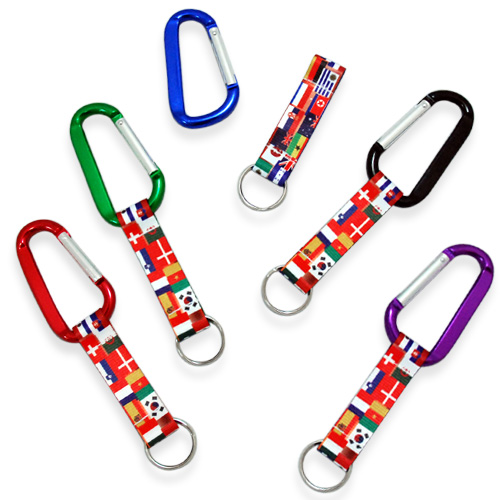 【客製化】超聯捷 登山鉤熱轉織帶鑰匙圈 宣導品 禮贈品 S1-04017A