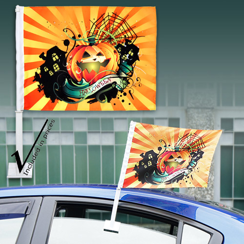 【客製化】超聯捷 車旗 20吋旗桿 彩色印刷 宣導品 禮贈品 S1-22005