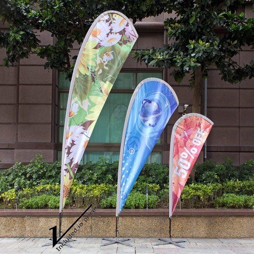 [客製化] 水滴直立旗 385 x 90cm  彩色印刷 宣導品 禮贈品 HFPWP  S1-22024C1