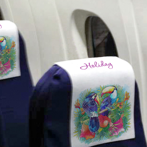 【客製化】超聯捷 客機椅背昇華廣告布片 彩色印刷 宣導品 禮贈品 S1-32001