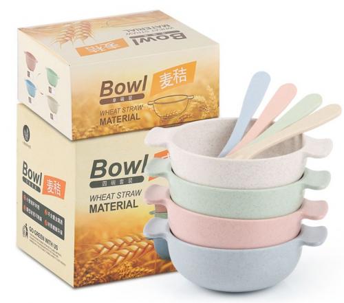 【客製化】超聯捷 可分解小麥秸稈兒童碗勺組 宣導品 禮贈品 S1-JIN-BOX-05