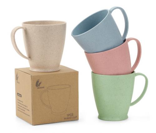 【客製化】超聯捷 可分解小麥秸稈咖啡杯 茶杯 宣導品 禮贈品 S1-JIN-BOX-13