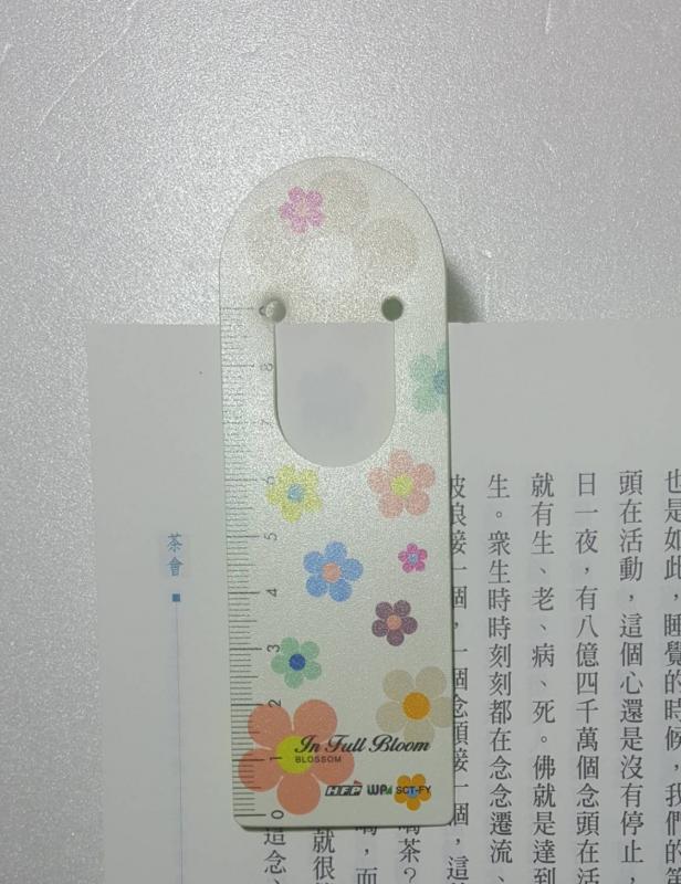【7折】 HFPWP 設計師 白色花彩書籤尺安全尺 限量 SCTFY2