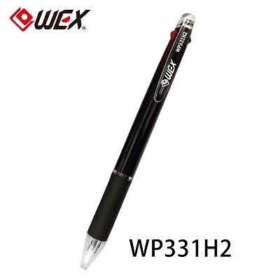 美國WEX 3in1 三色超螢筆12支組-筆身黑WP331H2-12